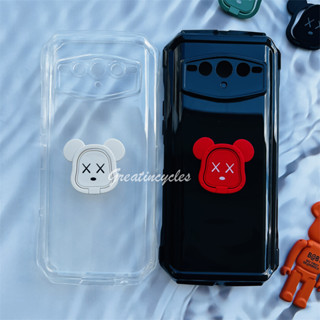 Doogee S100 เคสโทรศัพท์ ซิลิโคนนิ่ม TPU สีดํา ป้องกัน พร้อมแหวนขาตั้ง แบบพกพา บางเฉียบ