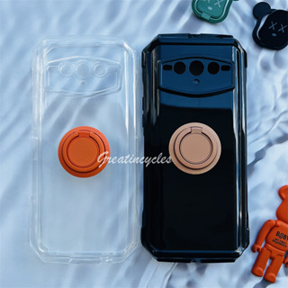 Doogee S100 Pro เคสโทรศัพท์ นิ่ม TPU ซิลิโคน สีดํา ฝาครอบป้องกัน พร้อมแหวนแม่เหล็ก ที่วางโทรศัพท์ในรถ