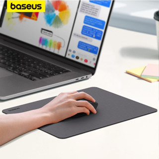 Baseus แผ่นรองเมาส์ หนัง PU กันน้ํา กันลื่น 26*21 ซม. อุปกรณ์เสริม สําหรับเกมเมอร์ Pc