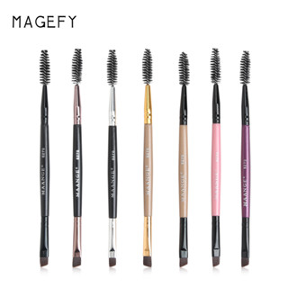 Magefy แปรงเขียนคิ้ว แปรงแต่งหน้า สองหัว 1/6 ชิ้น