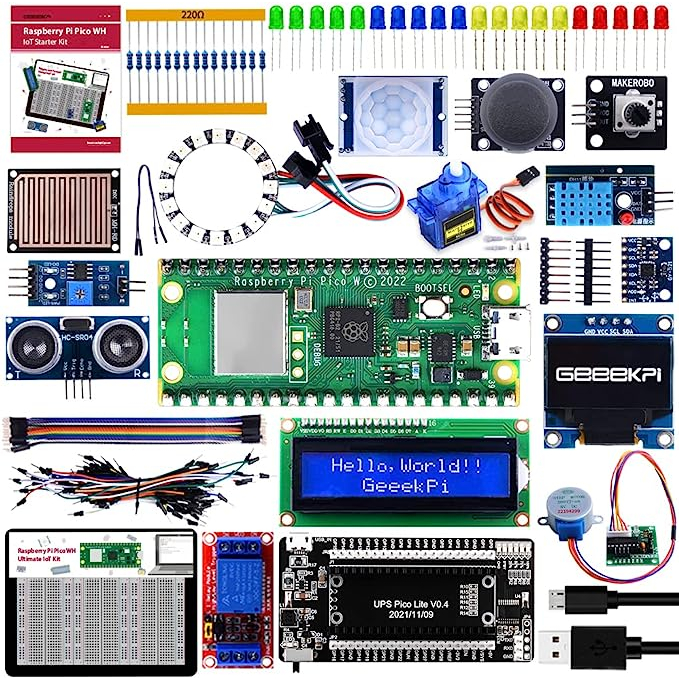 52Pi Raspberry Pi Pico W Ultimate Kit พร้อม Raspberry Pi Pico W พร้อม Headers, บทช่วยสอน, ตัวอย่างโค