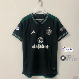 เสื้อกีฬาแขนสั้น ลายทีมชาติฟุตบอล Celtic FC 23 24 ชุดเยือน ไซซ์ S - 4XL