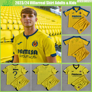 เสื้อกีฬาแขนสั้น ลายทีมชาติฟุตบอล Villarreal 2013/24 ชุดเหย้า สําหรับเด็ก และผู้ใหญ่