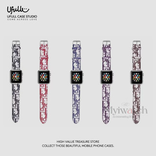 สายนาฬิกาข้อมือหนัง แฟชั่น สําหรับ iwatch series 8 7 6 SE 5 4 3 2 1 49 มม. 45 มม. 44 มม. 41 มม. 40 มม. 42 มม. 38 มม.