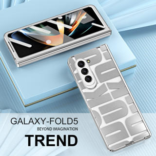 Samsung Galaxy Z Fold 5 4 3 5G เคสแข็ง พลาสติกแข็ง สัมผัสเหมือนผิว ป้องกันเต็มรูปแบบ กันกระแทก ด้านหลัง ป้องกันการตก เคส