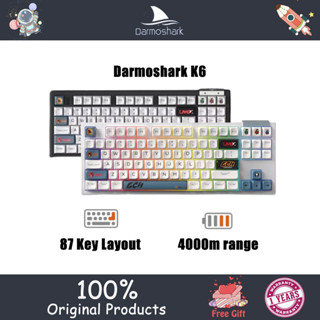 Darmoshark K6 คีย์บอร์ดเมคคานิคอล RGB สามโหมด