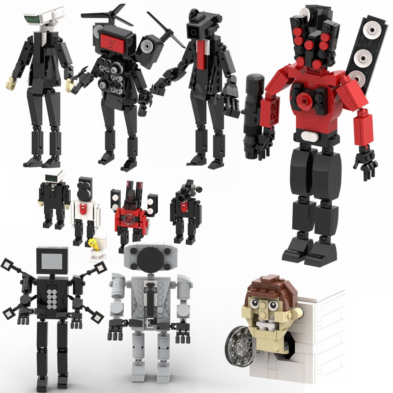 Block Toys 154 บาท บล็อกตัวต่อเลโก้ รูปหุ่นยนต์ Titan Strider TV Ma MOC Skibidi VS Cameraman ของเล่นสําหรับเด็ก Mom & Baby