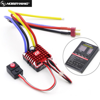 Hobbywing QuicRun WP 1080 แปรงกันน้ํา 80A ESC Build-in BEC 2-3S Lipo พร้อมการ์ดโปรแกรม LED สําหรับรถบังคับ 1/10 1/8