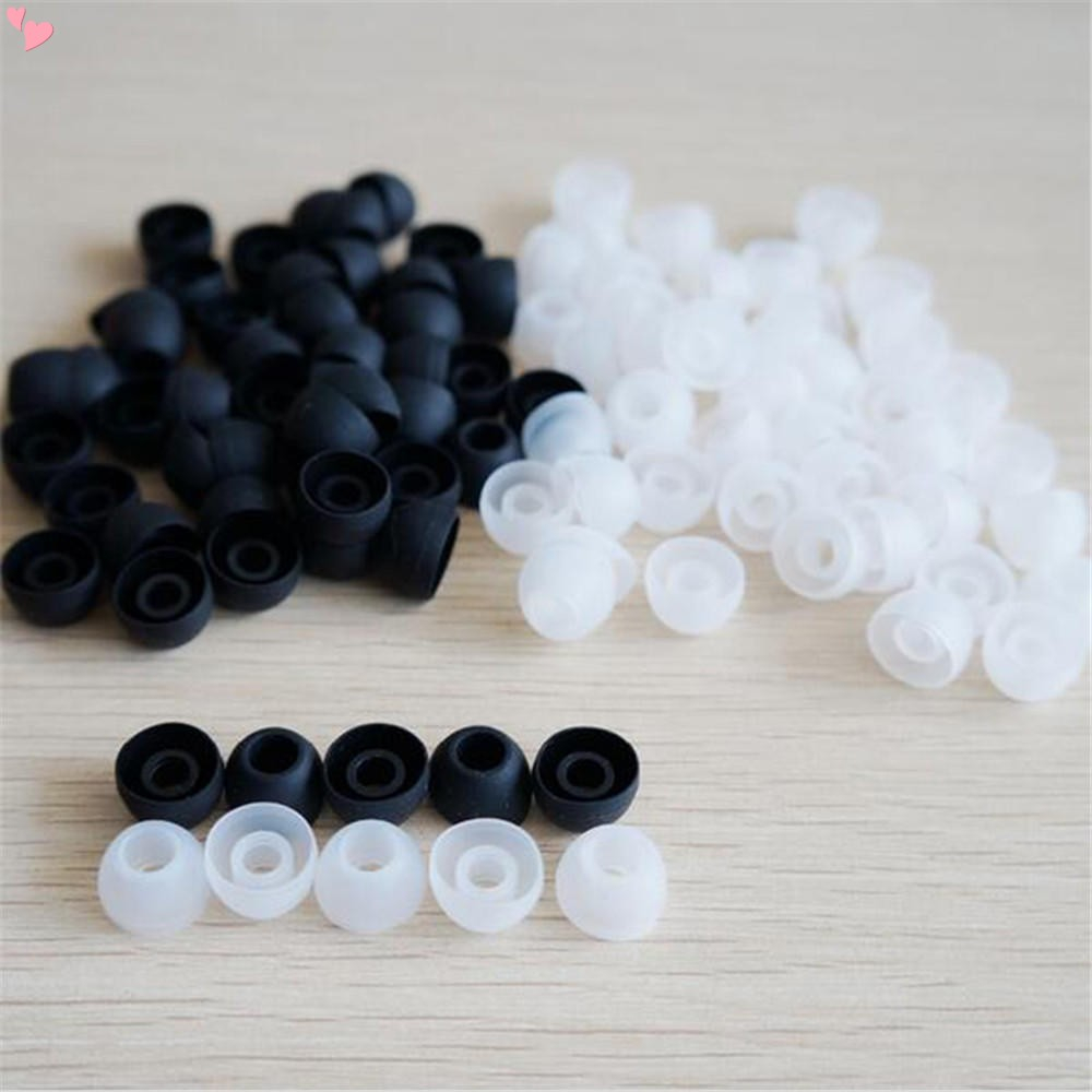 จุกหูฟังอินเอียร์ ซิลิโคน สีดําใส แบบเปลี่ยน สําหรับ Skullcandy 20 ชิ้น