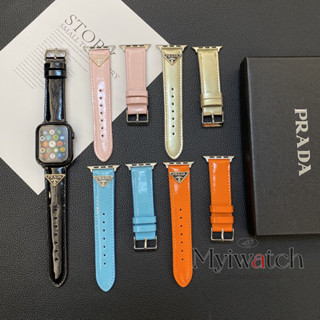 【ขายดี】สายนาฬิกาข้อมือหนังมันวาว สําหรับ iwatch series 8 7 6 SE 5 4 3 2 1 iwatch 49 มม. 45 มม. 41 มม. 44 มม. 40 มม. 42 มม. 38 มม.