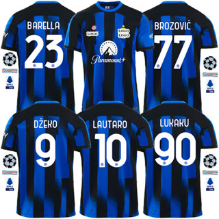 เสื้อกีฬาแขนสั้น ลายทีมชาติฟุตบอล Inter Milan 2023-24 ไซซ์ S-4XL 23/24