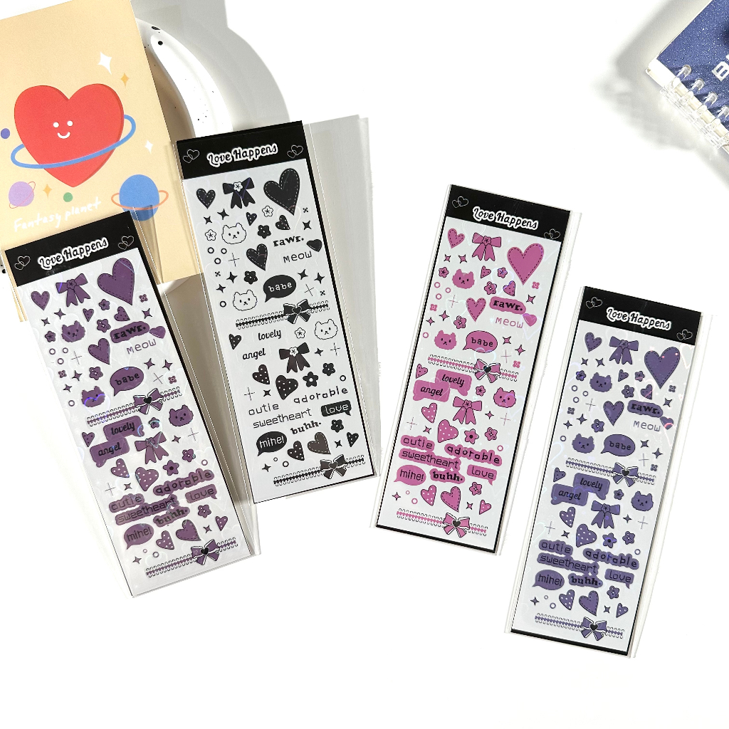 สติกเกอร์เลเซอร์ ลายการ์ตูนหมีน่ารัก สไตล์เกาหลี สําหรับตกแต่งสมุดภาพ อัลบั้มรูปภาพ โทรศัพท์ แพลนเนอร์ DIY