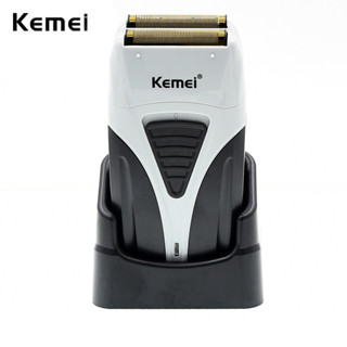 Kemei 3383 เครื่องโกนหนวดไฟฟ้า แบบชาร์จไฟได้ สําหรับผู้ชาย