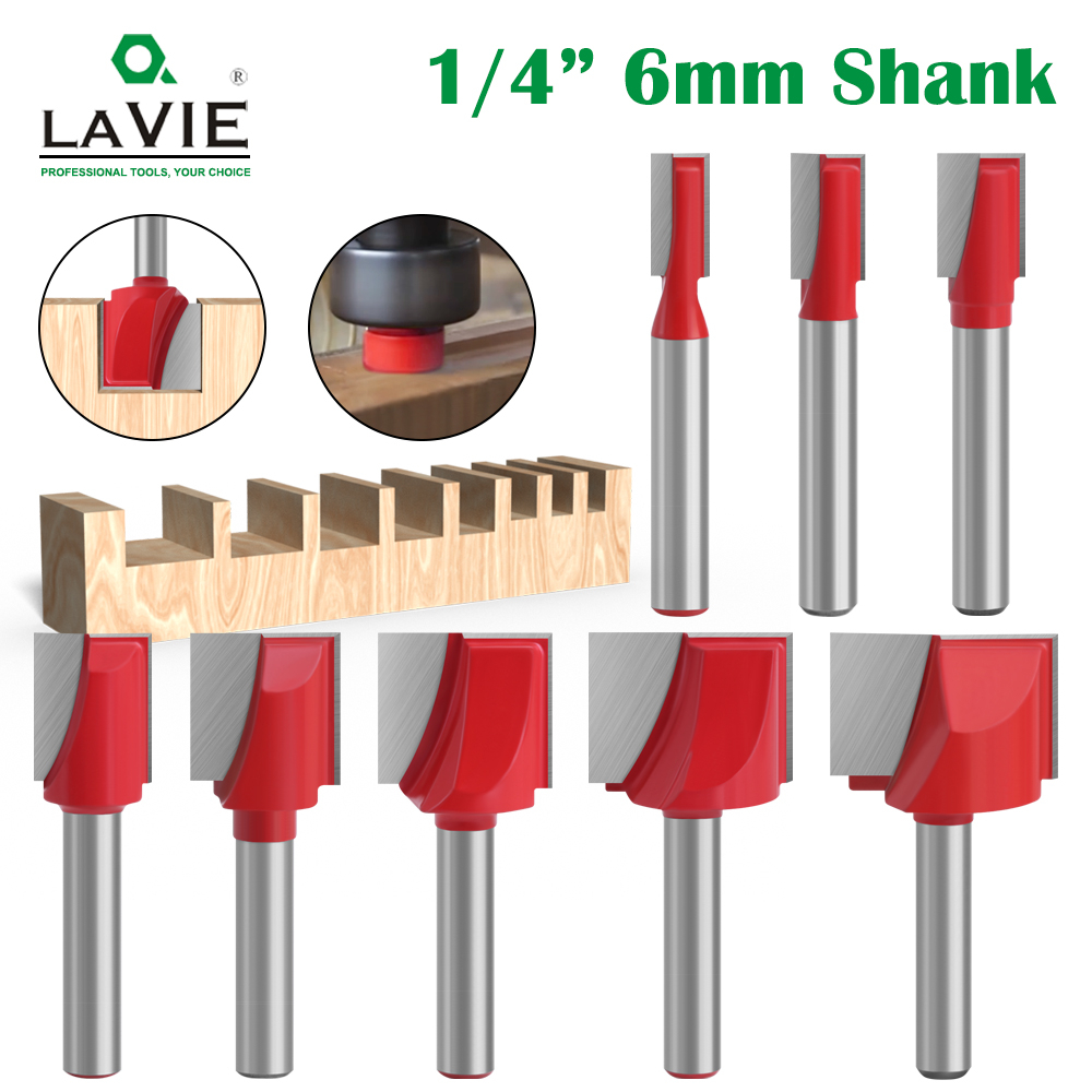 LAVIE 1/4 Shank ไม้ทําความสะอาดด้านล่าง Bit เราเตอร์ตรงเครื่องตัดกัดทําความสะอาดงานไม้ Bits เครื่อง MC01110S06