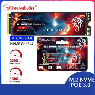 Somnambulist ฮาร์ดไดรฟ์ภายใน M2 Nvme 512GB 256GB M.2 128GB 1TB สําหรับแล็ปท็อป