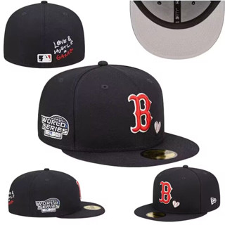 หมวกแก๊ปแฟชั่น ML_B Boston Red-Sox Fitted Cap 59FIFTY สไตล์ฮิปฮอป สําหรับผู้ชาย ผู้หญิง