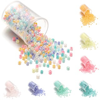 ลูกปัดแก้วคริสตัล สีแคนดี้ สวยงาม สําหรับทําต่างหู ลูกปัด diy 1000 ชิ้น ลูกปัด สีสันพาสเทล สำหรับทำเครื่องประดับ DIY ขนาด 2-4 มม. หนัก (1800 ชิ้น 2 มม. ทุกชุด)
