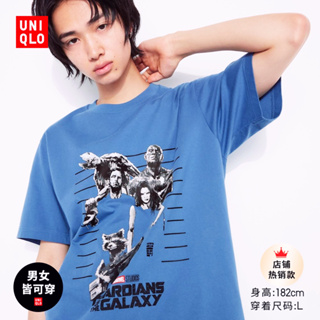 Uniqlo เสื้อยืดแขนสั้น พิมพ์ลาย Marvel x MONDO สําหรับผู้ชาย และผู้หญิง 463097