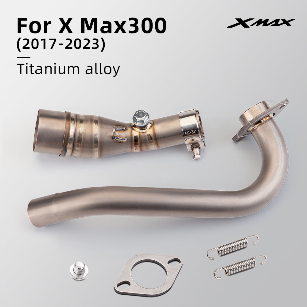 สําหรับ YAMAHA XMAX300 xmax 300 ไทเทเนียมข้อศอกด้านหน้า link ท่อเหมาะกับ 51 มม.ท่อไอเสีย 2017-2025
