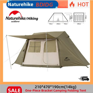 ใหม่ Naturehike เต็นท์อัตโนมัติ ป้องกันแดด แบบพกพา สําหรับตั้งแคมป์ เดินป่า 3-4 คน