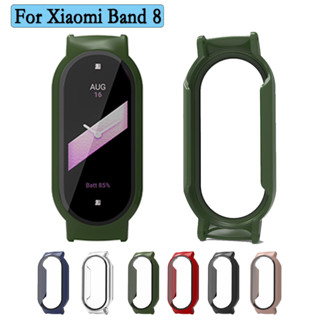 2 In 1 เคสแข็ง PC กันชน พร้อมกระจกนิรภัย กันรอยหน้าจอ คุณภาพสูง สําหรับ Xiaomi Band 8