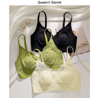 [Queens Secret] ชุดชั้นในลูกไม้ บาง ระบายอากาศ ไร้รอยต่อ สําหรับผู้หญิง