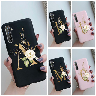 เคสโทรศัพท์มือถือ ผิวด้าน กันกระแทก พิมพ์ลายตัวอักษร สีดํา สําหรับ Realme XT X2 XT X2