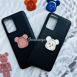 Blu G91 V91 เคสโทรศัพท์ซิลิโคน TPU แบบนิ่ม บางพิเศษ แบบพกพา พร้อมแหวนขาตั้ง รูปหมีโหด สีดํา