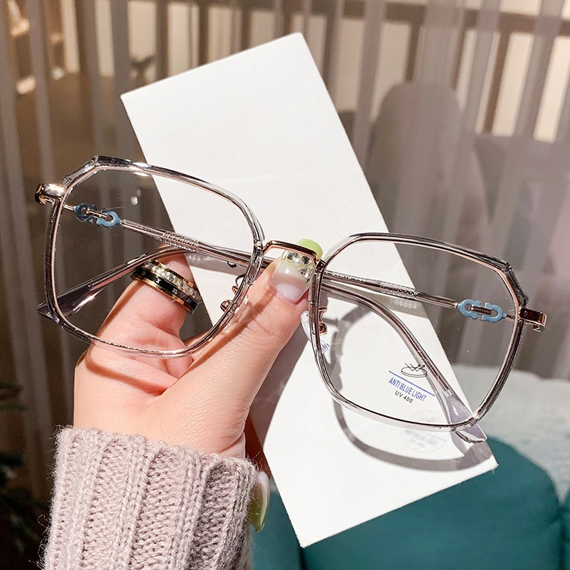 Replaceable Lens Eyeglasses Frames Photochromic Anti Radiation Graded Glasses index 1.56 Prescription Transition Lenses Myopic Replaceable Anti Blueray Auto Changing Color Lens Round Myopia Customize Glasses prescription Glasses