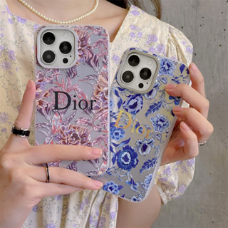 Luxury brands D silver iphone case for iphone 14 14pro 14promax 13 13pro 13promax frosted Phone Case classics Retro flowers fashion style 2023 official Cute phone case With anti-drop phone 12 12pro 12promax 11 phone case