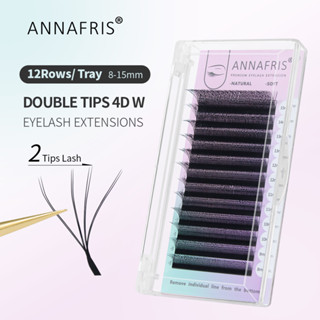 Annafris ขนตาปลอม ขนมิงค์ธรรมชาติ 4D 2 ชิ้น