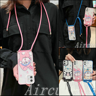 เคส OPPO Reno 8 8Z 7 7Z 6 6Z 5 4 2F F9 F7 F5 Reno8 Z Reno7 Reno6 Reno6Z Reno5 Reno4 Reno2 F Reno2F OPPOF9 OPPOF7 OPPOF5 Transparent Doraemon Panda Soft Case With Lanyard