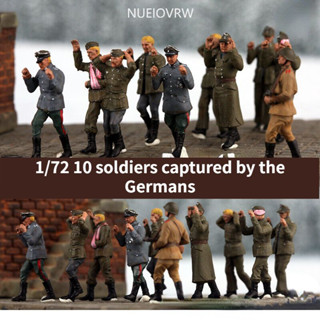 โมเดลฟิกเกอร์ทหารโซเวียต Captive German Troops Eastern 1/72 10 ชิ้น