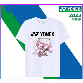 ชุดกีฬาแบดมินตัน Yonex แขนสั้น แบบแห้งเร็ว ดูดซับเหงื่อ สวมใส่สบาย 2023