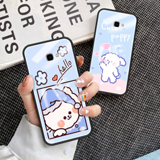 เคสโทรศัพท์มือถือกระจกนิรภัย TPU แบบนิ่ม ขอบแข็ง กันกระแทก สําหรับ Samsung Galaxy J4 Core J4 Plus