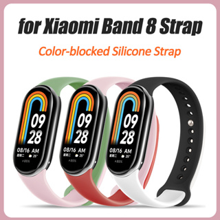 สายนาฬิกาข้อมือซิลิโคน สองสี แบบเปลี่ยน สําหรับ Xiaomi Band 8 8NFC Mi Band8