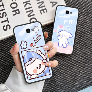 สําหรับ Samsung Galaxy J7 Prime เคสโทรศัพท์ Samsung Galaxy J7 Prime กระจกนิรภัย เคสนิ่ม TPU ขอบป้องกัน แข็ง กันกระแทก แฟชั่น เคสด้านหลัง