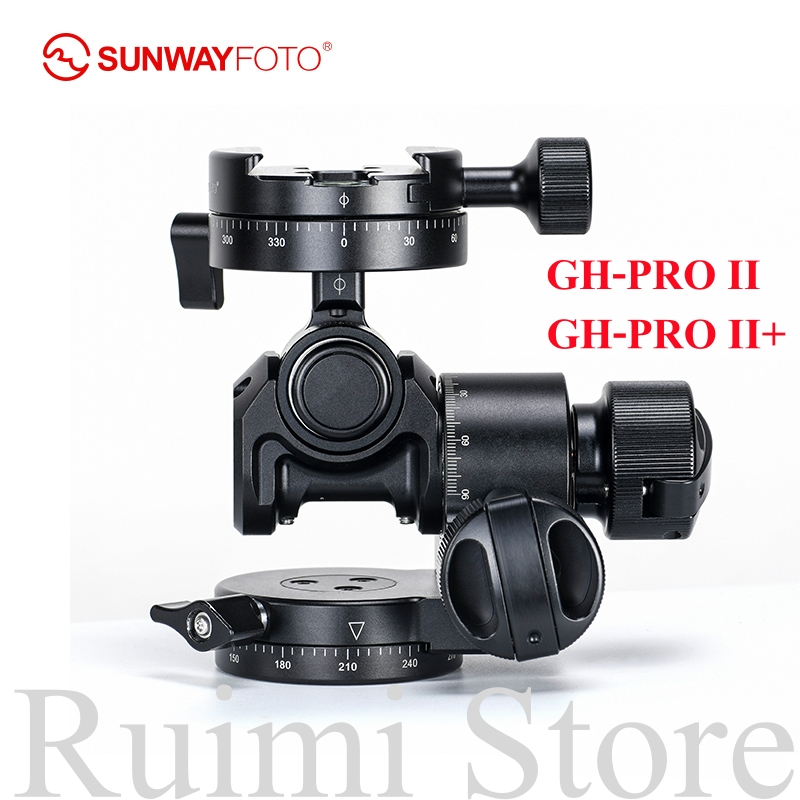 Sunwayfoto GH-PRO II GH-PRO II+ หัวพาโนรามา หัวอาร์ก้า สวิส หัวเกียร์สามขา หัวพาโนรามา สําหรับกล้อง 