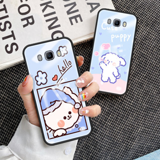 เคสโทรศัพท์กระจกนิรภัย TPU แบบนิ่ม ขอบแข็ง กันกระแทก สําหรับ Samsung Galaxy J7 2016 J710 J7 2016 J710