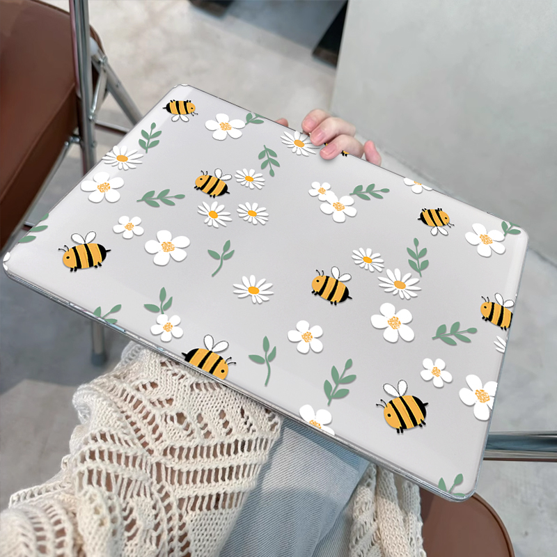 เคสแป้นพิมพ์ พิมพ์ลายการ์ตูนผึ้ง สําหรับ Macbook Air15 M2 Case A2941 Air13.6 A2681 Pro13 14 16inch A2338 A2779 A2780 M1 Air13 A2337 Retina A1932 2020 Pro13 A2289 A2251 A2159
