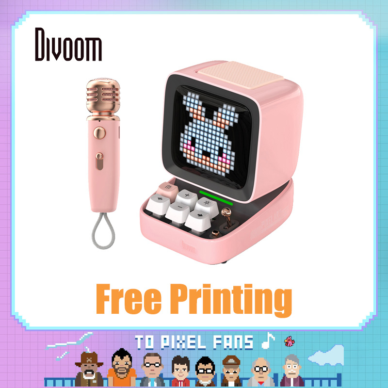 Divoom Ditoo-Mic Retro Pixel ลําโพงบลูทูธไร้สาย พร้อมไมโครโฟนคาราโอเกะ ...