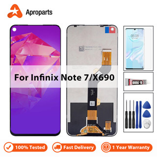 อะไหล่หน้าจอสัมผัส LCD แบบเปลี่ยน สําหรับ Infinix Note 7 X690B X690