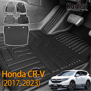 พรมเช็ดเท้า พรมปูพื้นรถยนต์  3D Honda CR-V crv G5 (2017-2023) 3D พรมปูพื้นรถยนต์ วัสดุยาง TPE ด้านขวา ไดรฟ์มือขวา car mat car floor mat car foot mat carpet