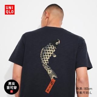 Uniqlo เสื้อยืดแขนสั้น พิมพ์ลาย Ukiyoe Archive สําหรับผู้ชาย และผู้หญิง