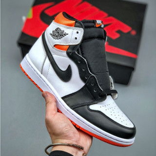 Air Joorddan 1 Retro High OG รองเท้าผ้าใบลําลอง เหมาะกับการเล่นกีฬา บาสเก็ตบอล สีส้มอิเล็กโทร 4.0  555088-180