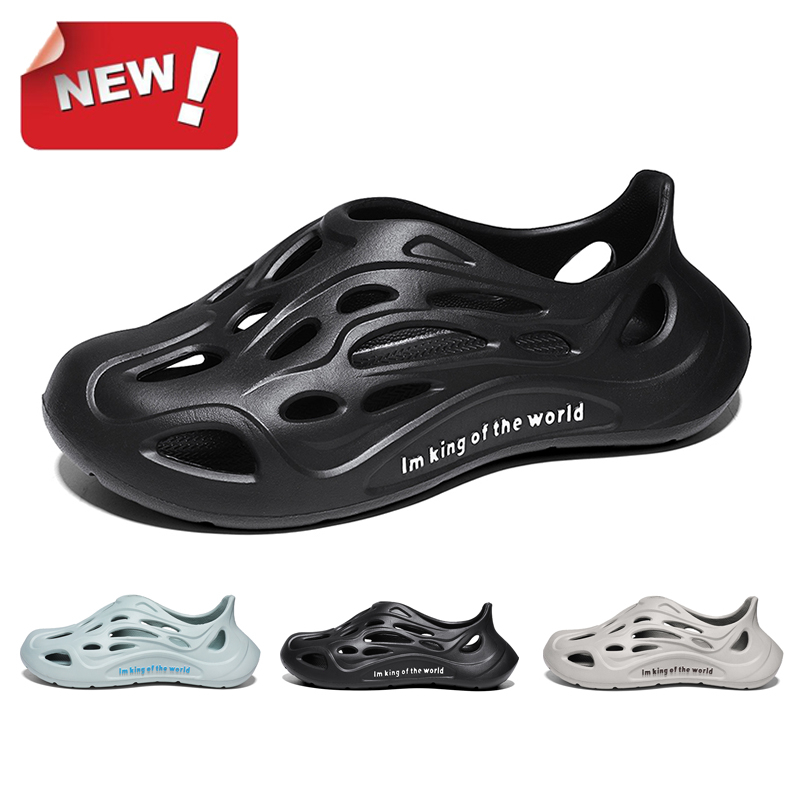 คู่รองเท้าแตะกลางแจ้งแสง EVA Sole Anti Slip รองเท้าชายหาดในร่ม Breathable Hole รองเท้า 5450