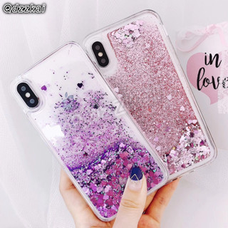 เคสโทรศัพท์มือถือ TPU แบบนิ่ม ลายกลิตเตอร์ มีทรายไหล สําหรับ iPhone 14 13 12 11 Pro Max