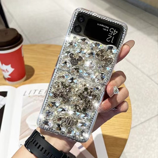 เคสโทรศัพท์มือถือ แบบฝาพับ ลายมิกกี้เมาส์ ประดับเพชร หรูหรา สําหรับ OPPO Find N2