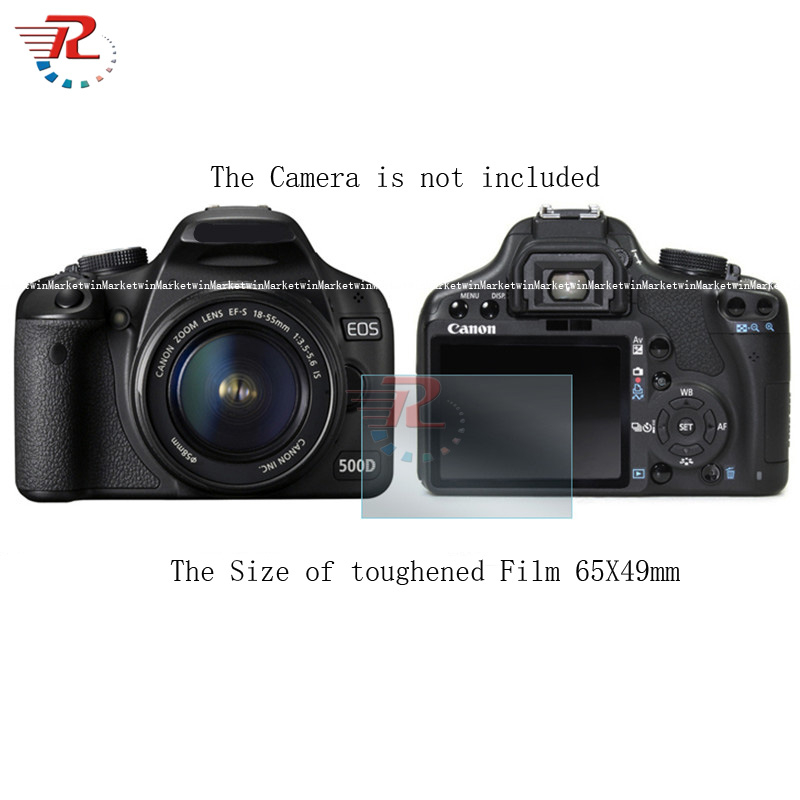 ฟิล์มกระจกนิรภัยกันรอยหน้าจอกล้อง HD สําหรับ Canon EOS 500D