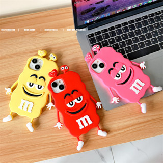 เคสโทรศัพท์มือถือซิลิโคน ลายช็อคโกแลต M&amp;M สําหรับ iPhone 14ProMax 13 iPhone11 12 ProMax